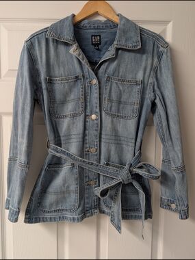 ​Gap For Good Denim Belted Safari Jacket - XS - Sustainable Utility Coat